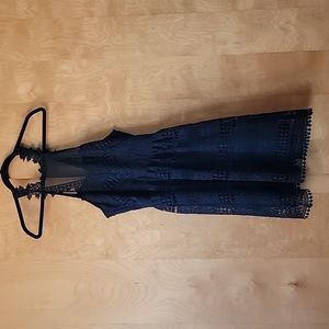 Francesca's Black Cutout Sheer Neck Dress